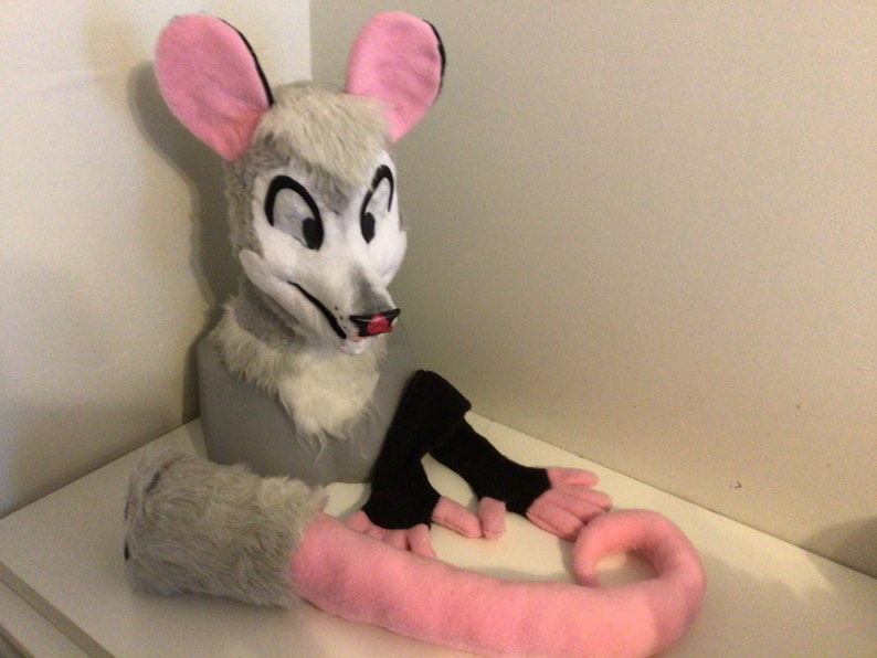 Opossum Fursuit Mini Partial Premade Possum Rat Mouse Fur Suit - Etsy UK