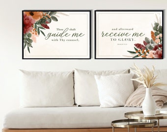 KJV printables, floral print set of 2, Digital download, Decor posters, Eucalyptus Watercolour painting, Living room set, 8 sizes