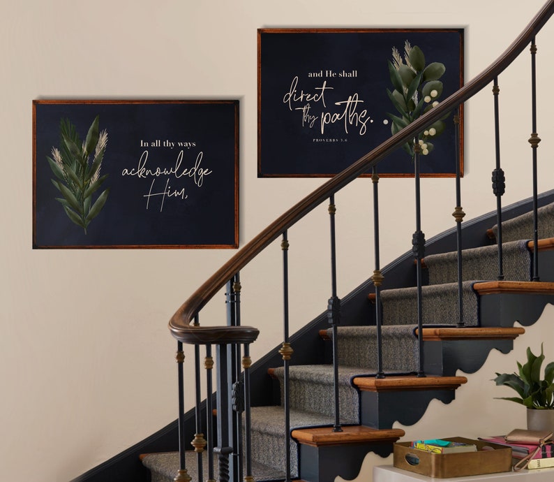 KJV Printables Navy Wall Art Set of 2 Living Room Set Etsy UK