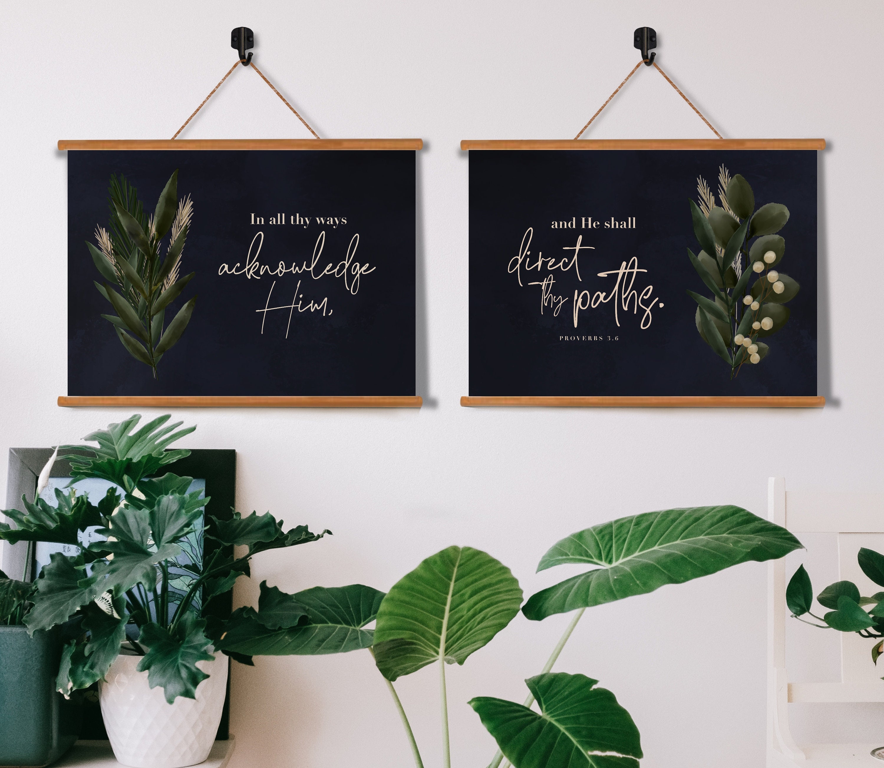 KJV Printables Navy Wall Art Set of 2 Living Room Set Etsy Singapore