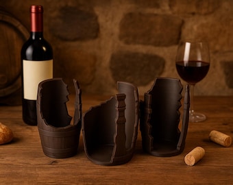 Bottle holder wine barrel STL / Bottle holder wine barrel STL