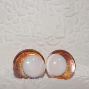 Hand-Painted Color-Shifting Safety Eyes: Toffee Twinkle Amigurumi Eyes