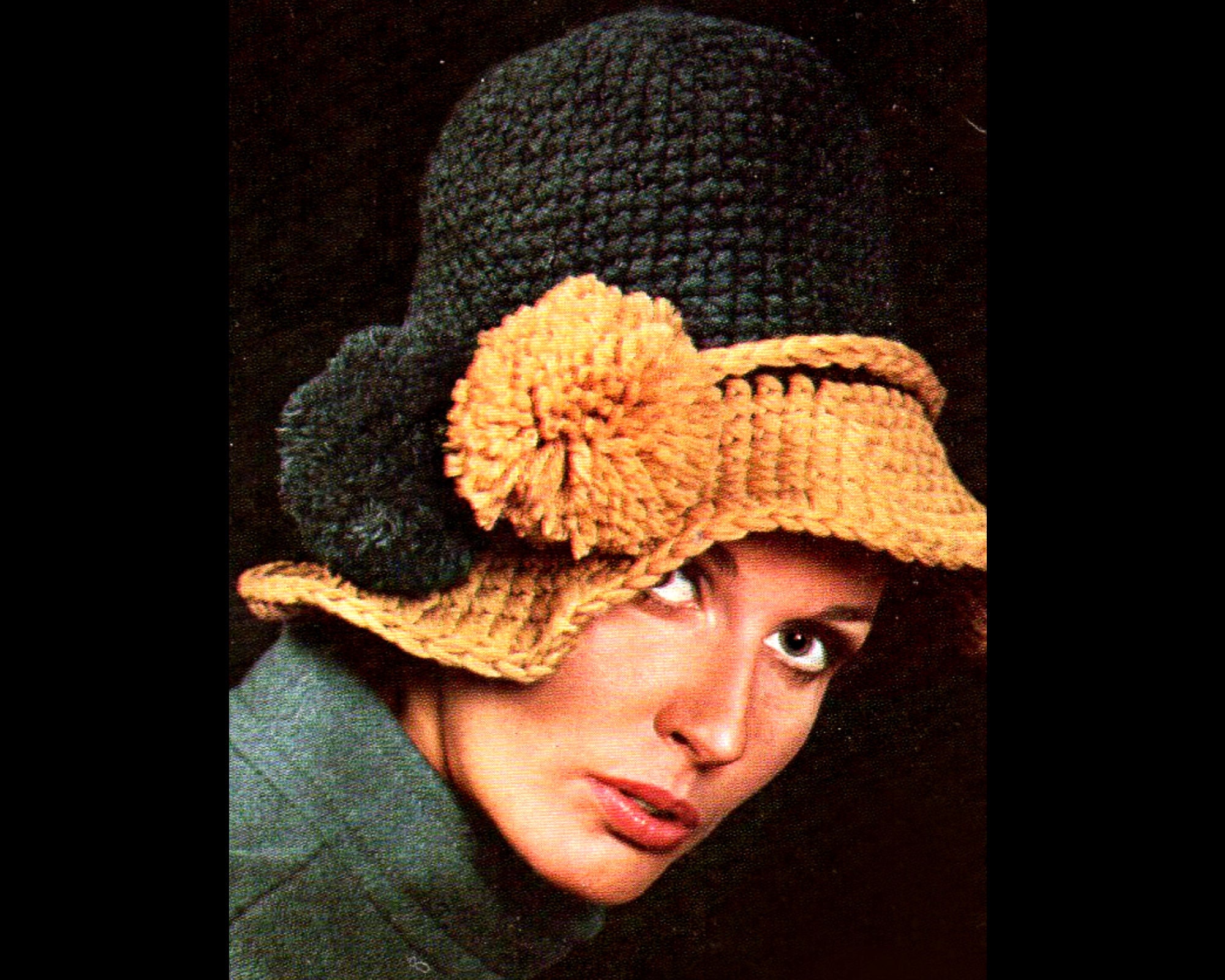 60s Crocheted Bucket Hat Pattern/ Two 