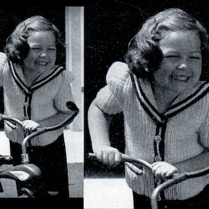 Mönster för stickad tröja med sjömanskrage från 1940-talet (PDF-nedladdning)