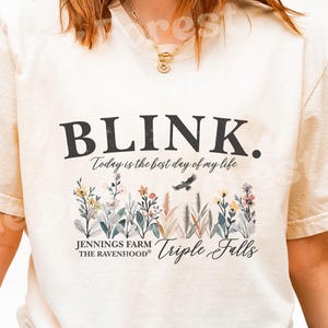 Tyler Jennings Shirt, Licensed Kate Stewart Merch, The Ravenhood Book Series Severed Heart Blink Shirt, Jennings Farm Triple Falls Shirt