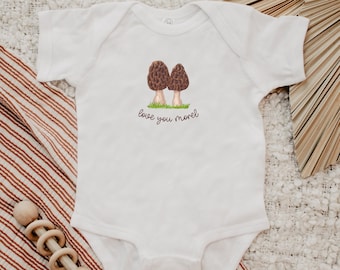 Mushroom Baby Clothes Forestcore Mushroom Baby Bodysuit Cottagecore Baby Mushroom Baby Shower Mushroom Gift Infant Bodysuit Love You Morel