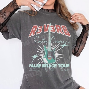 T-shirt Easton Crowne Reverb Band, chemise Kate Stewart inversée, produits dérivés du livre Kate Stewart sous licence, T-shirt de la série de livres Symphonie douce-amère
