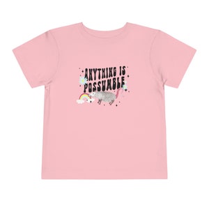Camiseta de zarigüeya para niños Camiseta de zarigüeya para niños pequeños Regalo de zarigüeya para niños Camiseta retro de animales del arco iris para niños Camiseta positiva para niños pequeños Pink