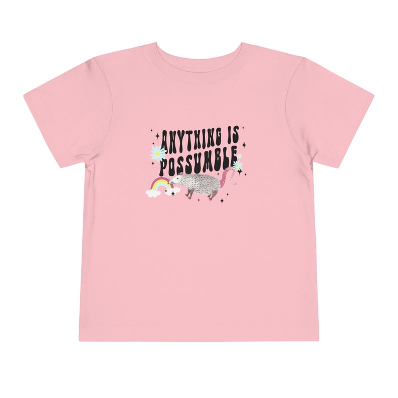Camiseta de zarigüeya para niños Camiseta de zarigüeya para niños pequeños Regalo de zarigüeya para niños Camiseta retro de animales del arco iris para niños Camiseta positiva para niños pequeños Pink