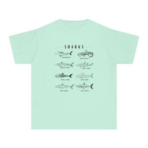 Shark Shirt for Kids, Comfort Colors Beachy Shirts Kids Gender Neutral Kids Clothes Whale Shark TShirt Great White Shark Nurse Shark Island Reef