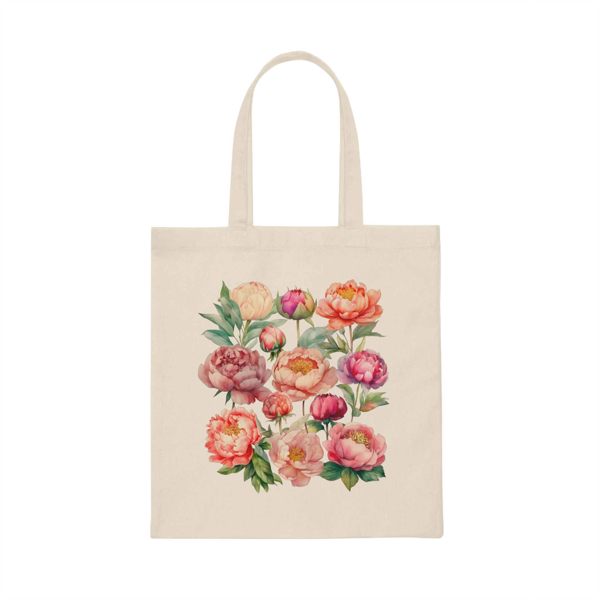 Peony Tote Bag, Peonies Bag, Cottagecore Tote Bag, Floral
