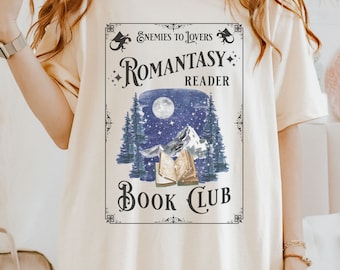 Chemise club de lecture romantique Reader, Enemies to Lovers, chemise Book Tropes, cadeau pour amoureux des livres, livre épicé Fantasy Romance Bookish Things Smut Shirt
