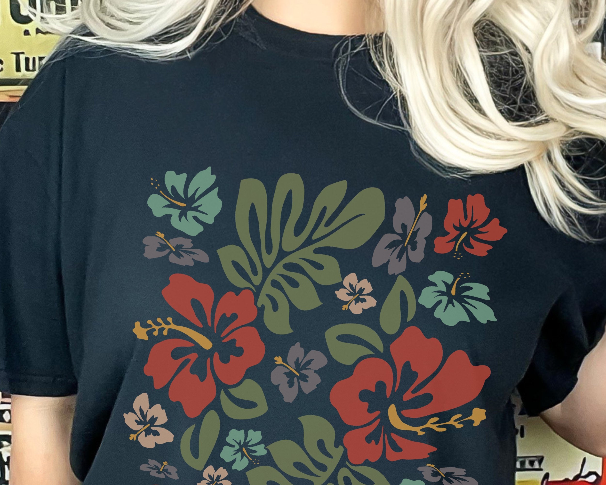 Hibiscus Shirt, Comfort Colors® Shirt Hawaiian Shirt Women