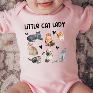 Little Cat Lady Baby Girl Cat Bodysuit Cat Shirt Baby Girl Cat Baby Shower Cat Lover Baby Gift for Cat Lover Kitten Baby Girl Bodysuit