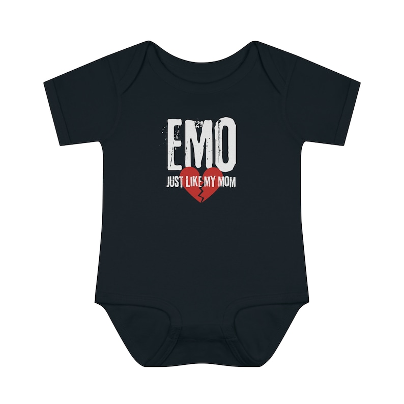 Emo Baby Clothes, Emo Aesthetic, Grunge Baby Bodysuit, Emo Like Mom, Alt Baby Bodysuit, Alternative Baby Clothes, Rock Baby Indie Clothes image 2
