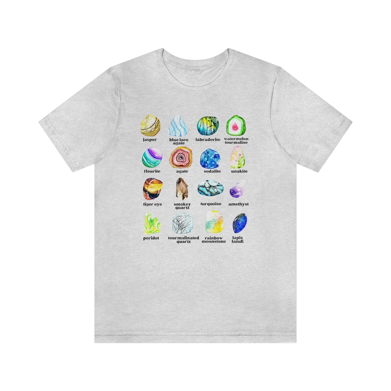 Crystal Shirt Mystieke shirt Edelsteen en Mineralen Shirt Cadeau voor rockliefhebbers Crystal Lover Gift Geologie Shirt Science Shirt Crystal Tee Ash