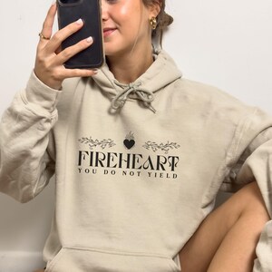 Fireheart Hoodie, You DO Not Yield Licensed SJM Merch, Sarah J Maas Sweatshirt, Throne of Glass TOG Kingdom of Ash Hoodie, Aelin Galathynius