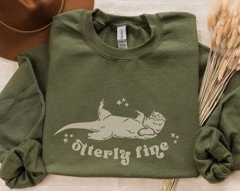 Otter Sweatshirt, Sea Otter Gifts Otter Sweater Sea Animals River Otter Shirt Ocean Animal Shirt Salty Granola Girl Beachy Sweatshirt