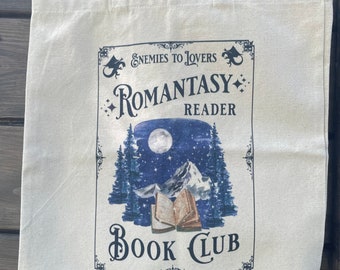 Romantasy Reader Book Club Tragetasche, Bücherwurm Dinge, Bibliothek Tasche, würzige Buch Tragetasche, Tragetasche Buchliebhaber Romantik Book Reader Fantasy Tote