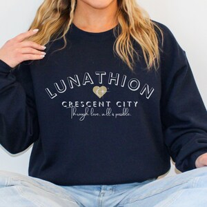 Lunathion Sweatshirt, Crescent City Sweatshirt, Licensed SJM Merch, Sarah J Maas Subtle Bookish Merch, Bryce Quinlan Hunt Athalar Shirt