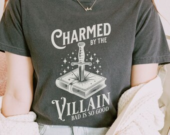 Bösewicht Shirt Komfort Farben Buch Liebhaber Tshirt Feinde zu Liebhabern dunkle Romantik Bücherwurm Dinge Romantasy Leser würzige Bücher dunkel Academia Tee