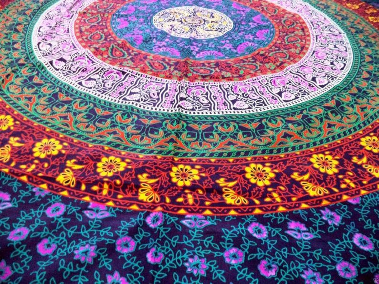 Mandala Wall Hanging Tapestry Cotton Tapestry Wall Decor Etsy
