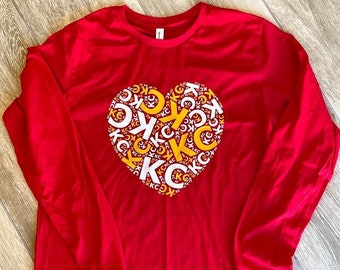 KC Heart T-shirt, Long Sleeve Shirt or Sweatshirt