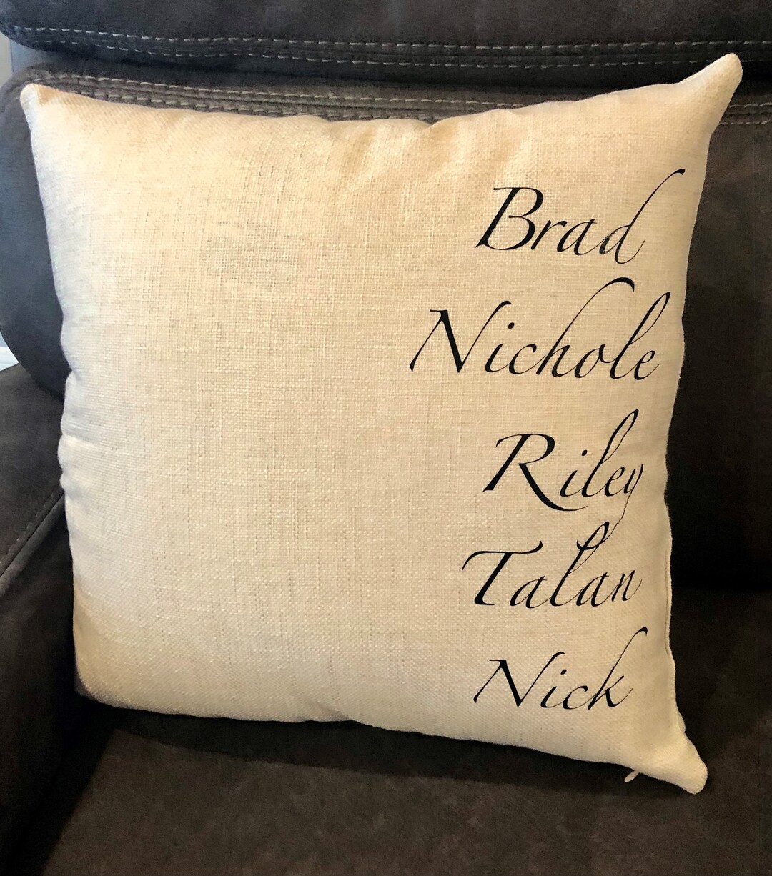 Personalized Family Name Throw Pillow Etsy UK