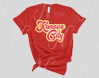 Red Kansas City Script T-shirt, Long Sleeve Shirt or Sweatshirt