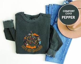 Comfort Colors Halloween Sweatshirt: Spooky Pumpkin Crewneck