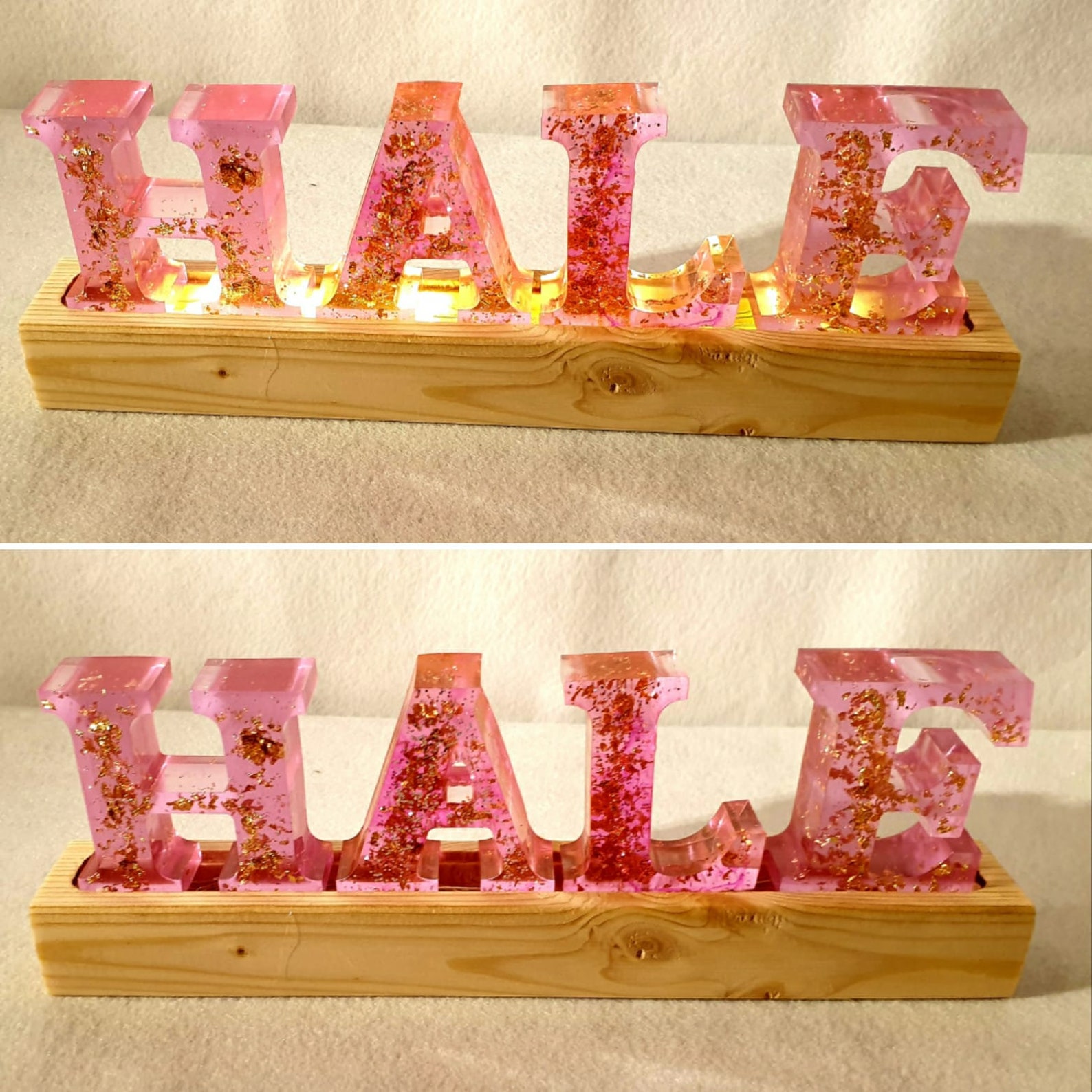 Personalised Epoxy Resin Name Light up Sign. Custom Etsy