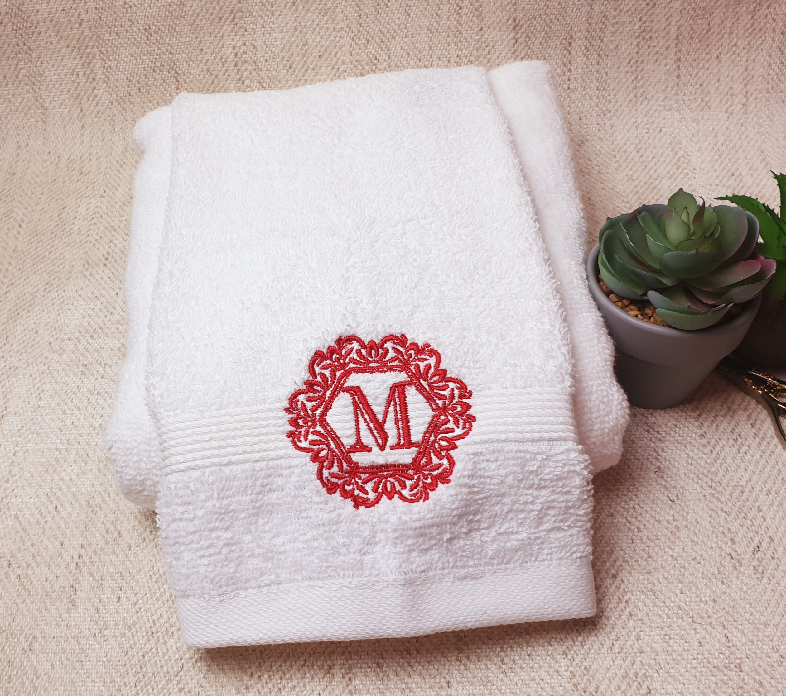 Personalized Towel Set Embroidered Towel Monogrammed Etsy