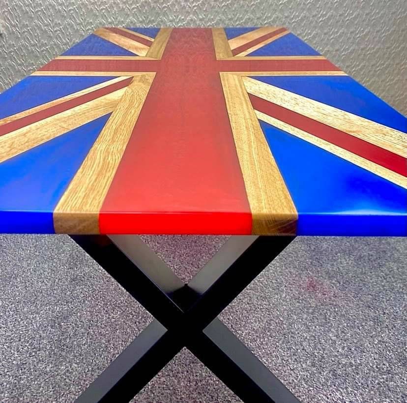 Epoxy Resin Coffee Table Union Jack Furniture British Etsy
