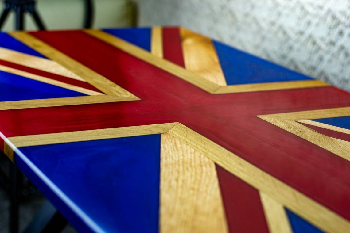 Epoxy Resin Coffee Table Union Jack Furniture British Etsy