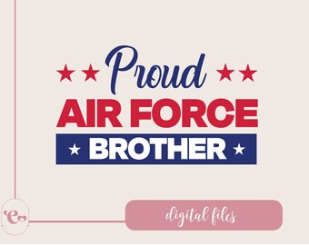 Fier SVG, frère de l'Armée de l'Air : fichiers de coupe de remise des diplômes de l'aviateur (téléchargement numérique)