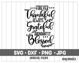 感謝の気持ち 祝福の気持ち SVG: 感謝祭のカットファイル (デジタルダウンロード)