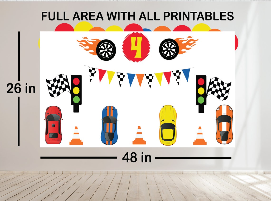 Cars Printable Party Decoration Cars Printable Decoration - Etsy
