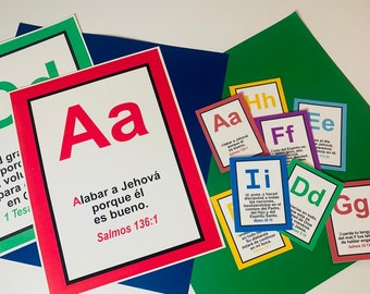 Alfabeto Bíblico, Versículos de la Biblia, Abecedario con versiculos biblicos para ninos, alphabet espagnol, vers de la Bible, NVI