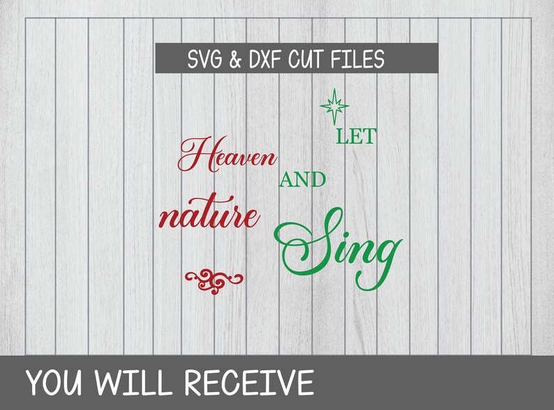 Let Heaven and Nature Sing Svg Christmas Svg Christian - Etsy
