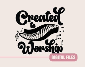 礼拝用に作成されたピアノSVG聖書の詩、キリスト教SVG