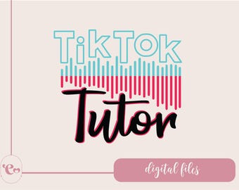 Immagini trasferibili a caldo con sublimazione delle cuffie TikTok Tutor SVG Pace amore TikTok