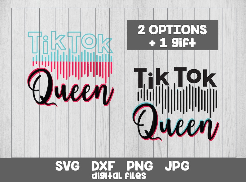 Download Tiktok Queen svg Tik tok queen svg Tiktok logo iron on | Etsy