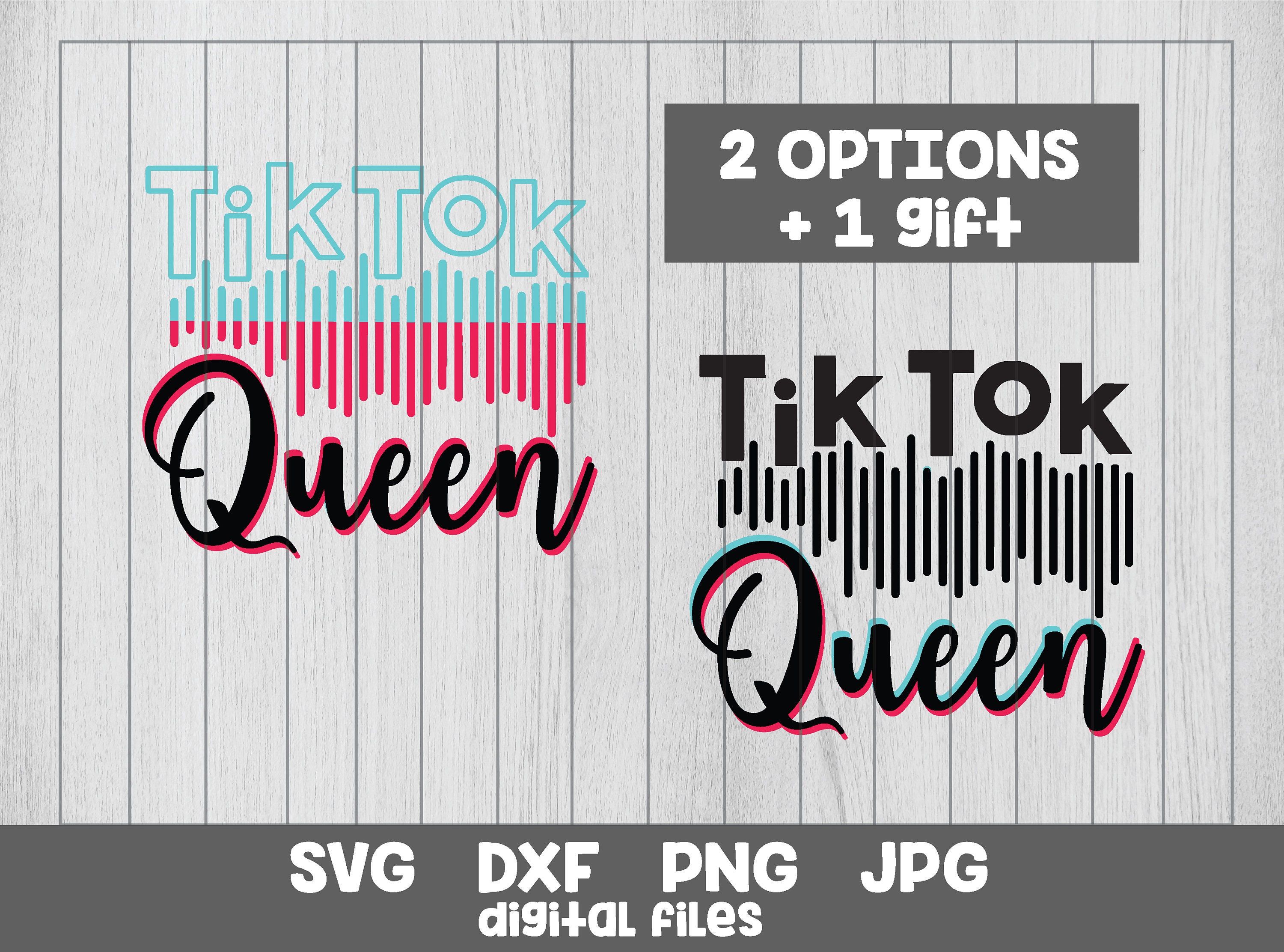 Download Tiktok Queen Svg Tik Tok Queen Svg Tiktok Logo Iron On Etsy