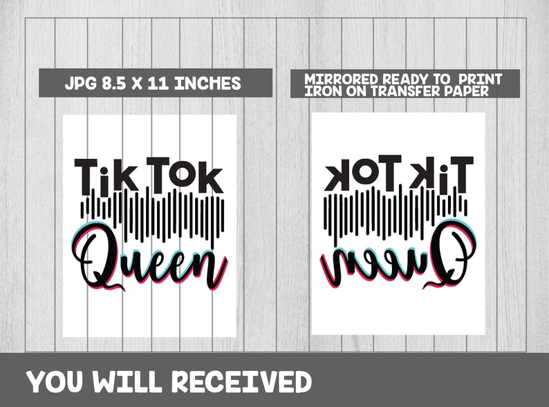 Download Tiktok Queen svg Tik tok queen svg Tiktok logo iron on | Etsy