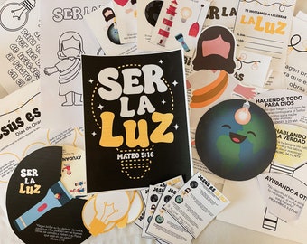 No Halloween "Ser la Luz" Mateo 5:16 Materiale per celebrare la Luz de Jesús, spagnolo Attività per bambini
