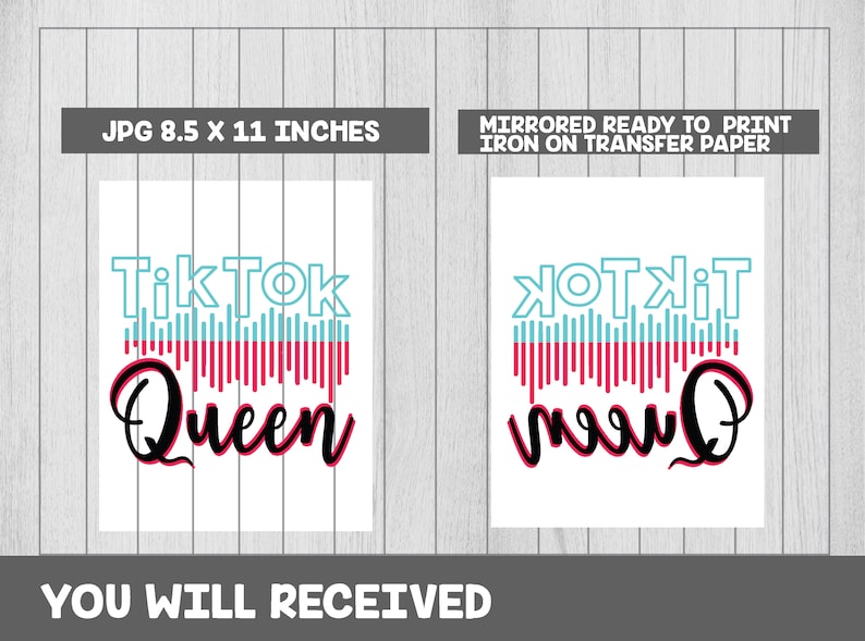 Download Tiktok Queen svg Tik tok queen svg Tiktok logo iron on | Etsy