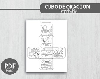 Cube de prière pour enfants, espagnol, cube de prière, école à la maison, enfants d&#39;église