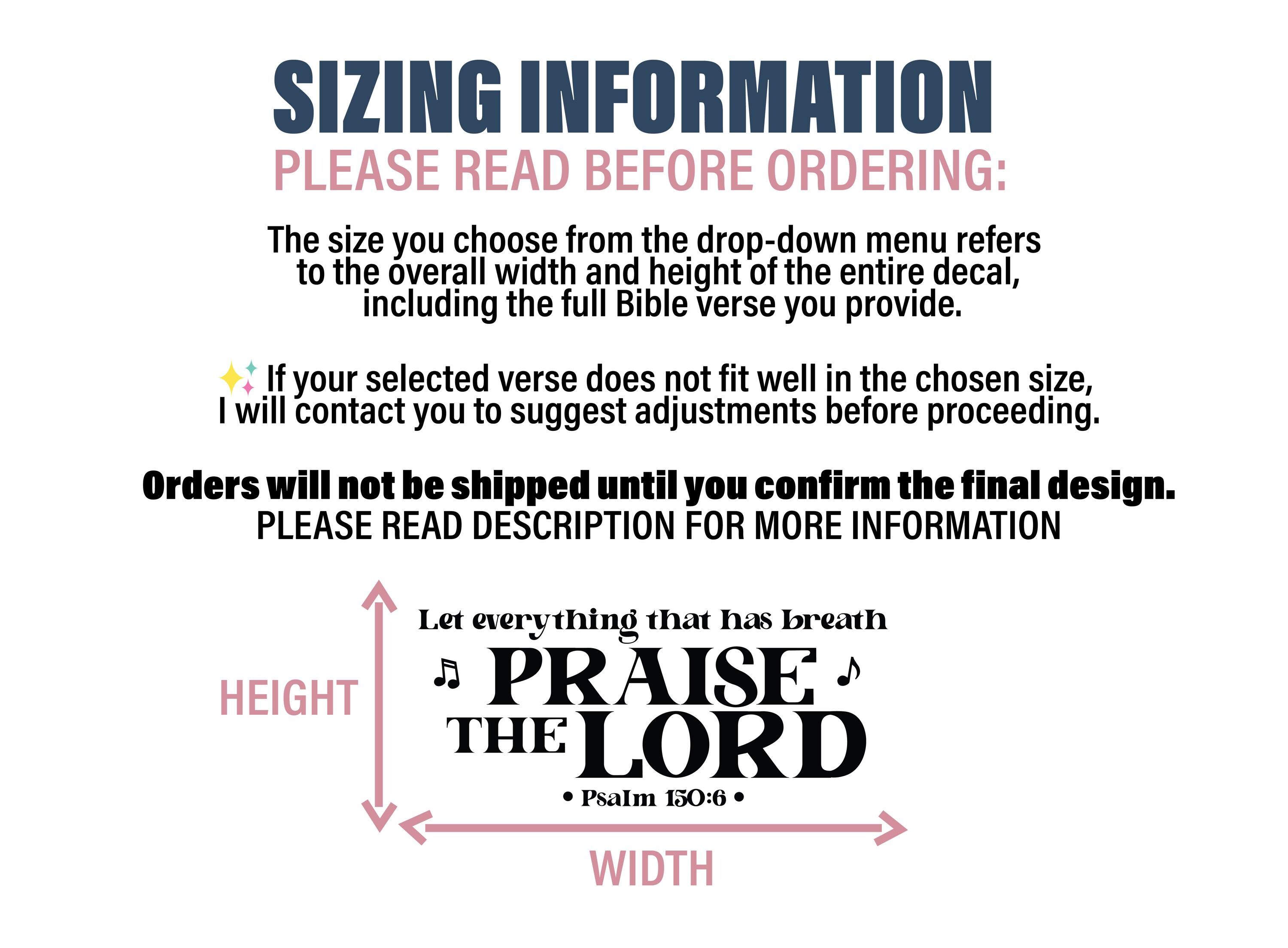Custom Bible Verse Wall Decal: Personalized Scripture Vinyl Art - Etsy