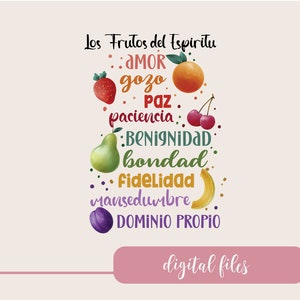 Los frutos del espiritu svg png Bible versiculos biblicos Svg Png Jpg Dxf digitale bestanden, bijbeltekst, christelijke Svg