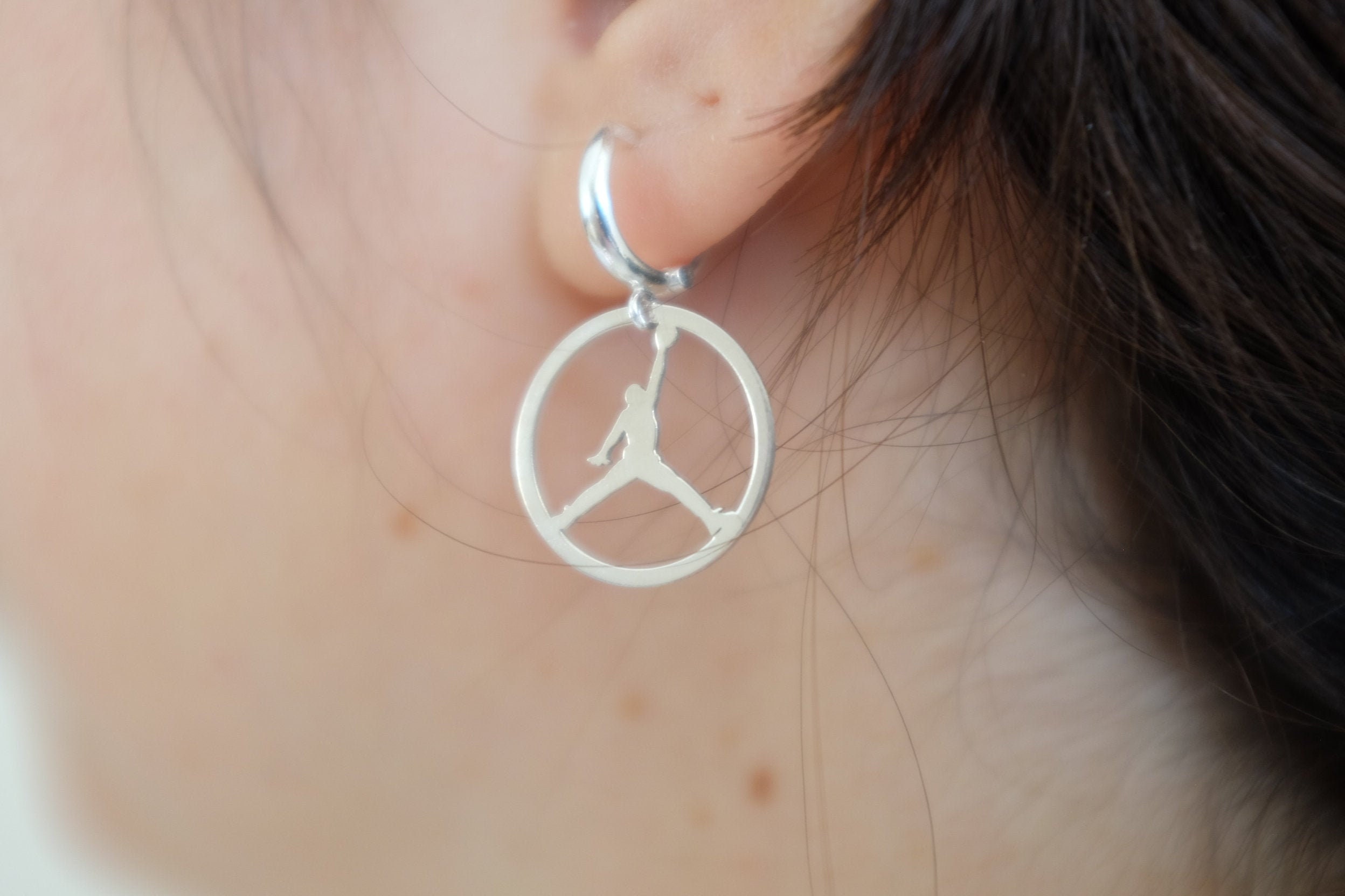 Nike Michael Jordan Jumpman Basketball Stud Earrings 925 | Etsy